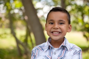 Handsome Young Boy Having Fun in the Park.