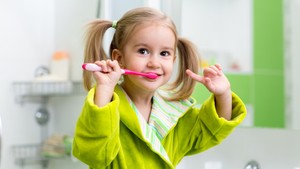 brushing twice daily